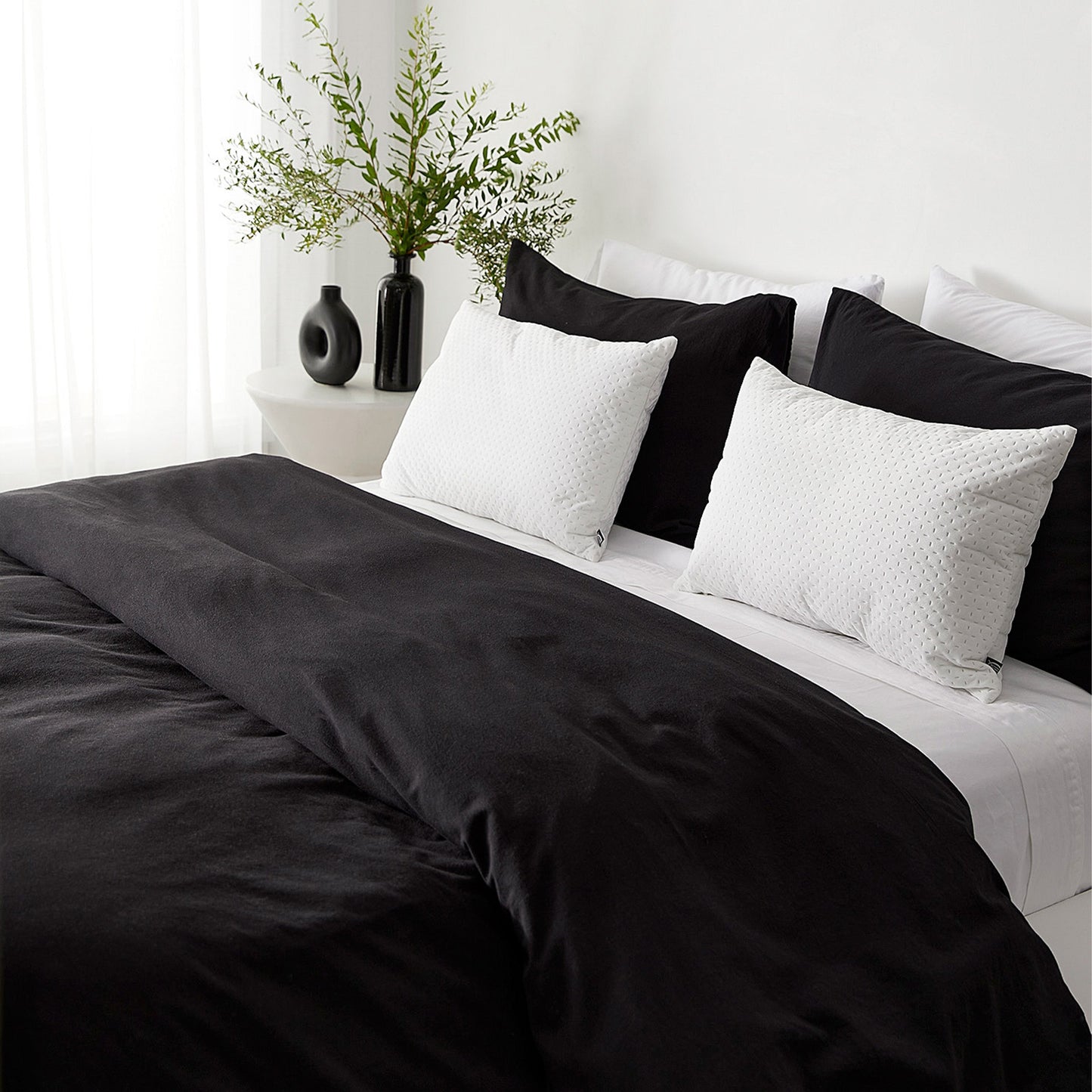 Cotton Linen Washed Duvet Cover & Pillow Set