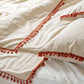 Linen Tile Lacy Duvet Cover & Pillow Set
