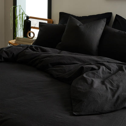 Cotton Linen Washed Duvet Cover & Pillow Set
