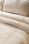 Linen Tile Lacy Duvet Cover & Pillow Set