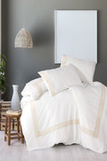 White Lace 100% Cotton Duvet Cover Pillow Set